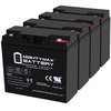Mighty Max Battery 12V 18AH SLA INT Replacement Battery for Wheelchair Garage Door HomeAlarm - 4PK MAX3972582